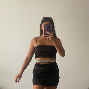 Black sparkly Windsor mini dress